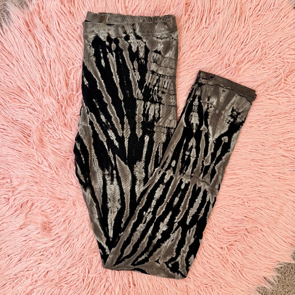 Brown & Black Tye-dye Leggings